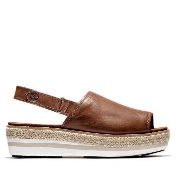 Timberland Emerson Point Peep-Toe - Hnede Sandale Damske, TB0476A